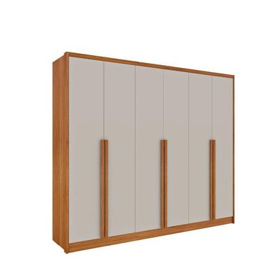 Guarda Roupa Casal 6 Portas 6 Gavetas - Realeza-cinamomo-off White - Tcil Móveis