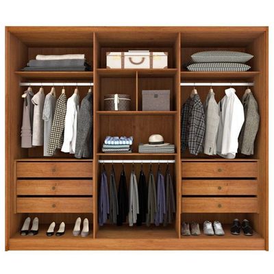 Guarda Roupa Casal 6 Portas 6 Gavetas - Realeza-cinamomo-off White - Tcil Móveis