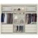 Guarda Roupa Casal 6 Gavetas Com Espelho - Bragança-off White-peroba - Móveis Europa