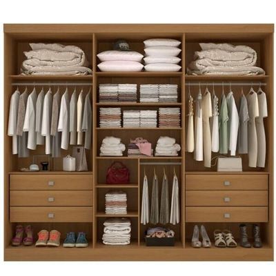 Guarda Roupa Casal 6 Portas 6 Gavetas - Da Vinci Plus-cinamomo-off White - Móveis D'doro