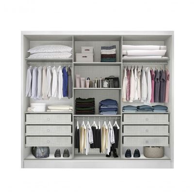 Guarda Roupa Casal 3 Portas 6 Gavetas - Arezzo Plus-branco - Móveis Horizonte