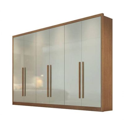 Guarda Roupa Casal 100% Mdf 6 Portas 6 Gavetas - Livorno-cumaru-fendi - Móveis Horizonte