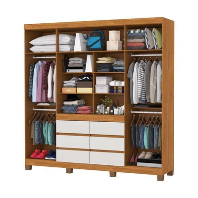 Guarda Roupa 4 Portas 6 Gavetas 2 Espelhos Xline -grand Line