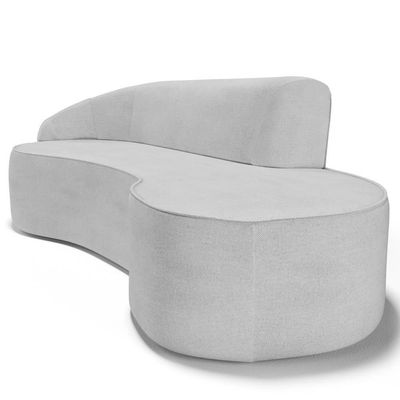 Sofá Living 2 Lugares 180cm Braço Esquerdo Mozart D06 Linho Cinza - Mpozenato