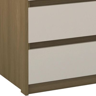 Cômoda Quarto Solteiro 63cm 4 Gavetas Samira Freijó/mocca L01 - Mpozenato
