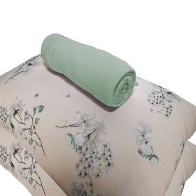 Jogo de Cama Gramado King 70% Algodão 30% Poliéster Malha Mista Verde