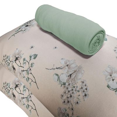 Jogo de Cama Gramado King 70% Algodão 30% Poliéster Malha Mista Verde