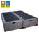 Cama Box Baú Queen Bipartido Suede Mega Cama Cinza 158x198x45cm