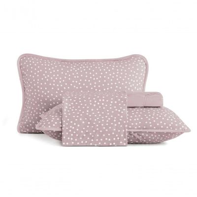 Jogo De Cama King Altenburg 4 Peças Malha Fio Penteado Bits Rosa