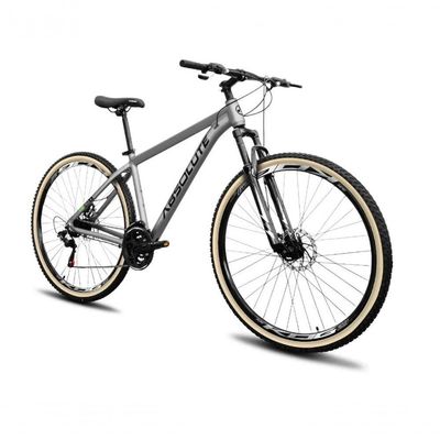 Bicicleta Aro 29 Absolute Nero 5 Alumínio 2x9 Freios Hidráulicos K7 Garfo Com Trava 18v Mtb cinza Tam: 23