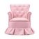 Poltrona Amamentação Descanso Balanço Confortável Quarto Cadeira Sala Leitura Corino Rosa