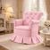 Poltrona Amamentação Descanso Balanço Confortável Quarto Cadeira Sala Leitura Corino Rosa
