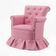 Poltrona Balanço Amentação Quarto Confortável Descanso Sala Leitura Suede Rosa