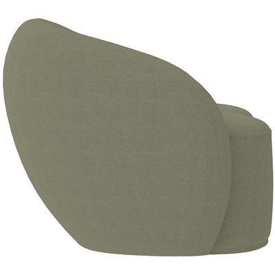 Sofá 3 Lugares 180cm Sala De Estar Living Oscar K01 Bouclê Verde