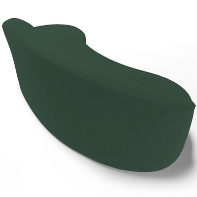 Sofá 4 Lugares Curvo Living Firenze Direito D02 Veludo Verde Musgo 280cm C-303 - Lyam