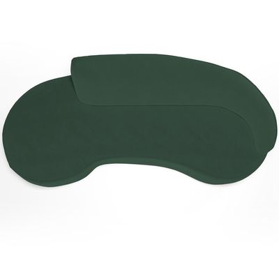 Sofá 4 Lugares Curvo Living Firenze Direito D02 Veludo Verde Musgo 280cm C-303 - Lyam