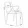 Cadeira Estofada Para Sala De Jantar Com Braço Loft Preto C01 Bouclê Vanilla - Lyam Decor