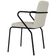 Cadeira Estofada Para Sala De Jantar Com Braço Loft Preto C01 Bouclê Vanilla - Lyam Decor