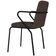 Cadeira Estofada Para Sala De Jantar Com Braço Loft Preto C01 Bouclê Marrom - Lyam Decor