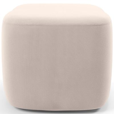 Puff Decorativo Orgânico Para Sala Quarto Saori W01 Suede Bege - Lyam Decor