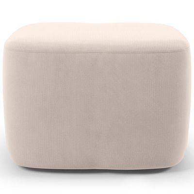 Puff Decorativo Orgânico Para Sala Quarto Saori W01 Suede Bege - Lyam Decor