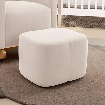 Puff Decorativo Orgânico Para Sala Quarto Saori W01 Suede Bege - Lyam Decor