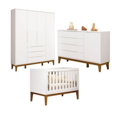 Jogo De Quarto Classic Elfe Sapateira Branco Fosco - Moveisaqui
