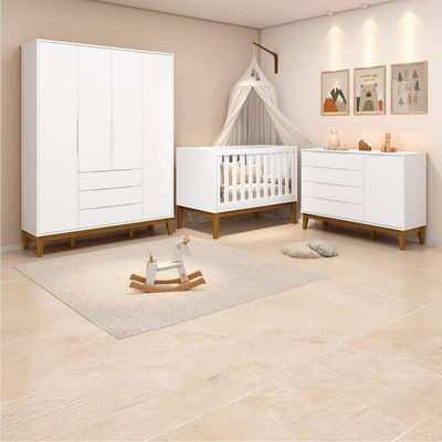 Jogo De Quarto Classic Elfe Sapateira Branco Fosco - Moveisaqui