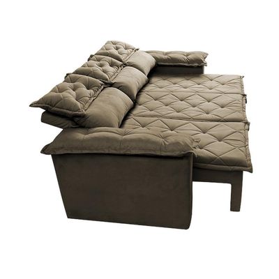 Sofá 3 Lugares Retrátil E Reclinável Cama Inbox Compact