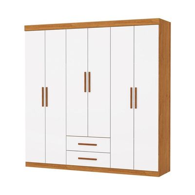 Guarda Roupa Com 6 Portas 2 Gavetas Platinum -grand Line