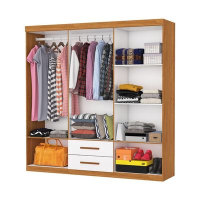 Guarda Roupa Com 6 Portas 2 Gavetas Platinum -grand Line