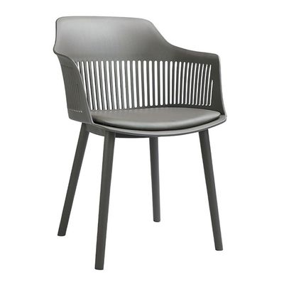 Cadeira Decorativa Prescott Sala de Jantar PP/PU Cinza G56 - Gran Belo