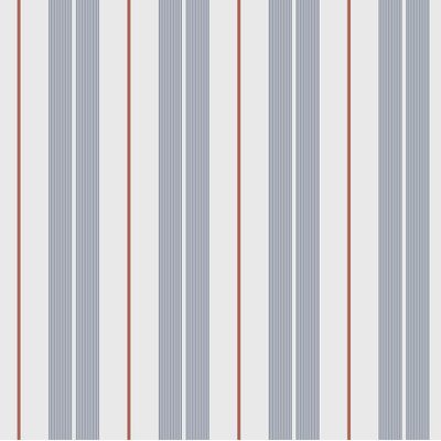 Papel de Parede Essential Listras Azul Com Vermelho ES98151