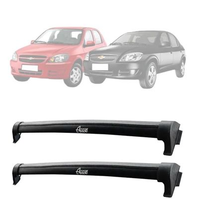 Automotive Rack Teto Aluminio GM Prisma 06 a 12 Friso PRETO