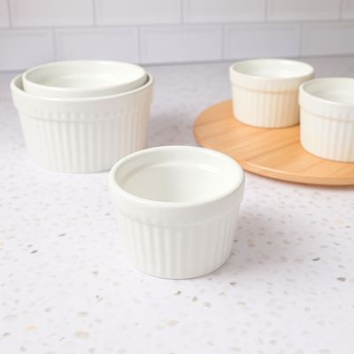 Ramequim Mini Porcelana Branco Forno 55ml 6cm