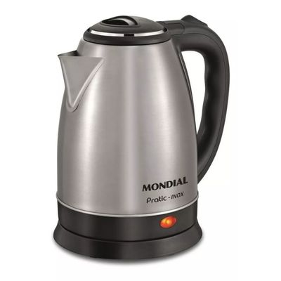 Chaleira elétrica Mondial CE-06 Pratic Inox inox y preta 127V 2L