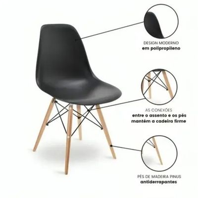 KIT COM  2 CADEIRAS UMIX-331F PRETA
