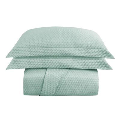 Cobre Leito Colcha King Domus Dupla Face 03 Peças - Verde - 100% Poliéster