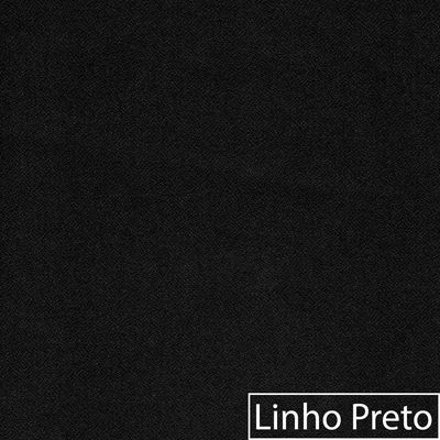 Divã Recamier Curvo Sala De Estar Recepção Marrocos 180cm Lado Direito Linho Preto