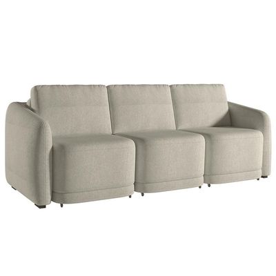 Sofá Cama Casal Para Sala 276cm Polska K04 Bouclê Bege - Mpozenato