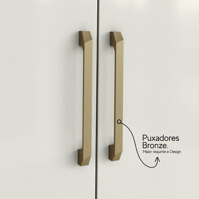 Guarda Roupa Solteiro Coimbra 4 Portas 100 Cm Branco Armoveis