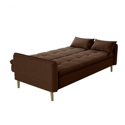 Sofá Cama Casal Reclinável Donna - Veludo Turkey Chocolate
