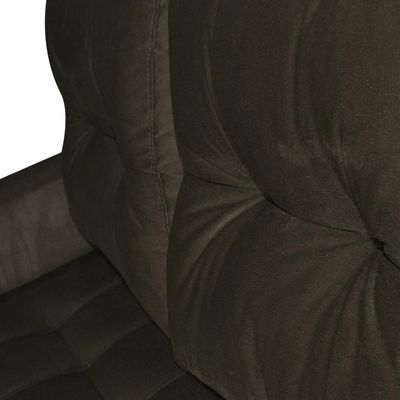 Sofá Cama Casal Reclinável Drika - Veludo Turkey Chocolate