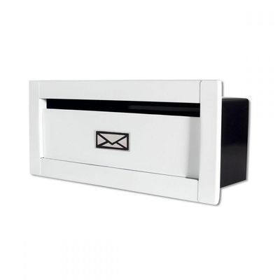 Caixa Correio Techinox Carta Luxo Linear Branca Fosca 30 Cm Profundidade Pintura De Alta Resistência