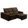 Sofa Retratil Reclinavel 2 Lugares 2,60m Atlantis Veludo Marrom Lansofbr