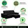 Sofa Retratil Reclinavel 2 Lugares 2,50m Crystal Veludo Preto Lansofbr