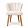 Poltrona Recepção Luxo Design Moderno Conforto Pétala Suede Bege