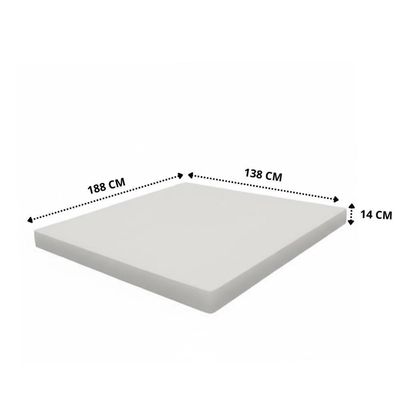 Cama De Casal Com Colchão Madeira Maciça Reforçada Castanho