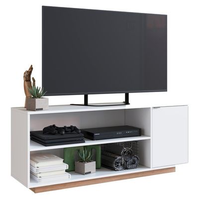 Rack Bancada Para Tv 55 Pol 135 Cm B56 Branco Montana Novam