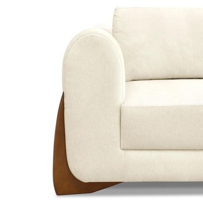 Sofa Jolie 2 Lugares 180cm Pes Boomerang Linho 212 Natural Ezz Natural